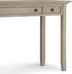 SIMPLIHOME Amherst Desk - 54-Inch Wide Solid Wood Writing Desk in Distressed Grey, Transitional Home Office Computer Table for Workspace or Study with 2 Drawers and Flip-Down Keyboard Tray