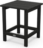 POLYWOOD Long Island 18" Side Table, Black