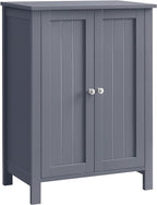VASAGLE Floor Storage Cabinet, Freestanding Storage Unit with 2 Adjustable Shelves, for Bathroom Living Room Dining Kitchen, 11.8 x 23.6 x 31.5 Inches, Slate Gray UBCB60GY