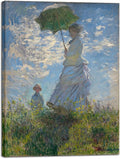 Wieco Art Woman with a Parasol Madame Monet and Her Son of Claude Monet Large Canvas Prints Wall Art Classic Oil Paintings Gallery Wrapped People Pictures Artwork for Bedroom Home Decor