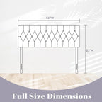 Kingfun Tufted Upholstered Full Size Bed Headboard in Modern Button Design, Adjustable Solid Wood Head Board, Premium Linen Fabric Padded Headboards in Bedroom (Dark Grey)