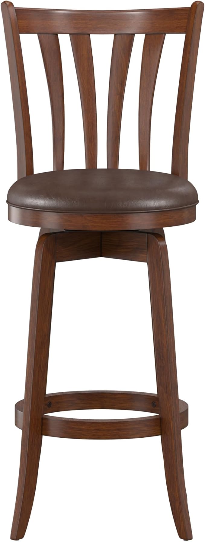Hillsdale 29.5" Savana Wood Swival Bar Height Stool, Cherry