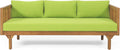 Christopher Knight Home Claremont Outdoor 3 Seater Daybed with Cushions - Acacia Wood - Teak/Green