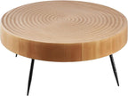 VEVOR 2 Pieces Round Coffee Tables Sets, 31.3 in Industrial Living Room Table with 1 End Side Table, Easy Assembly Coffee and End Tables Sets with Metal Legs, for Office, Living Room and Apartment