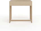 Martha Stewart Kayden Home Office Modular Desk with Drawer in Light Natural with Brushed Gold Hardware