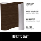 GORILLA GRIP DripGuard Shelf Liner, Non Adhesive Drawer and Kitchen Cabinet Protector, Slip Resistant BPA Free Smooth Surface Plastic Liners for Cabinets, Bathrooms, Closets, 17.5x120 Inch, Wood