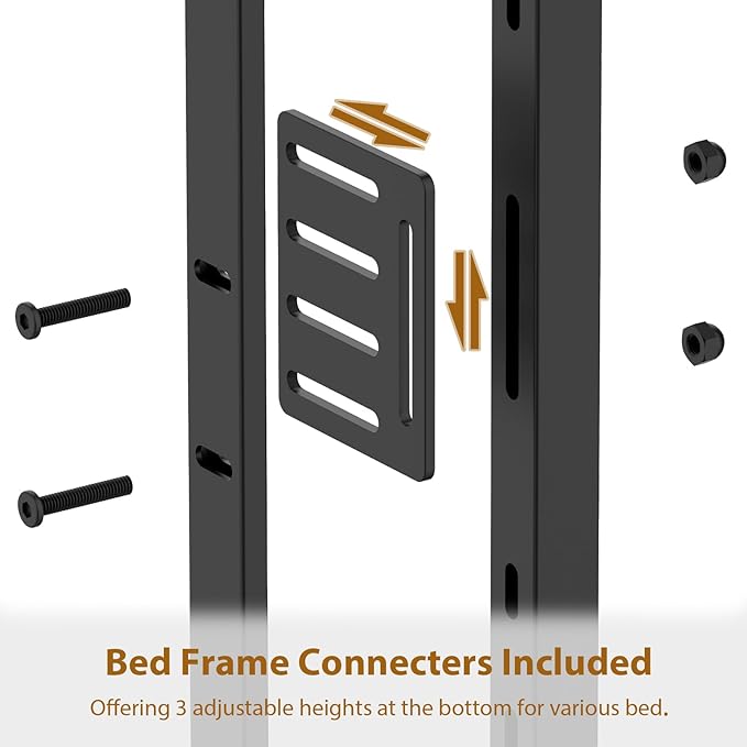 Queen Size Headboard with Drawers, Outlets & USB Ports,Sturdy Wood Bed Frame with Adjustable Height, Built-in LED Lighting (Grey, Queen 59 * 7.08 * 45.7)