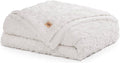 UGG Faux Fur Twin Blanket for Bed, Double-Sided Soft Blanket, Warm Large Throw for Couch, Washable Twin XL Bedding, Luxury Bedroom Decor, 66" x 90", Natural White (Adalee)