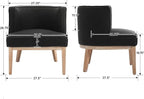 Set of 2 Accent Arm Chair with Wood Legs, Comfy Barrel Side Chair Linen Upholstered Reading Chairs with Back for Living Room Bedroom, Charcoal