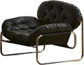 Thick Cushioned Recliner Sofa, Lazy Chair with Upholstery and Footrest, for Living Room, Bedroom, Dorm Black A