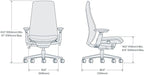 Haworth Fern Office Chair – Ergonomic and Stylish Desk Chair with Breathable Mesh Finish - with Lumbar Support (Silver Leaf)