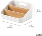 Umbra Bellwood Countertop Organizer, Natural/White
