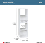 Closetmaid 4 Cube Stackable Storage, White