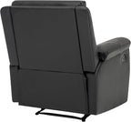MINCETA Recliner Chairs,Modern 5" Wall Hugger Nursery Recliner with Overstuffed Arm and Back for Living Room,Set of 2,PU Leather in Black