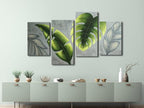 Wieco Art Large Botanical Paintings Wall Art on Canvas Abstract Green Leaves Canvas Wall Art for Living Room Bedroom Wall Decor Modern Artwork for Home Decorations