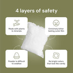 Grab Green Stoneworks Natural Laundry Detergent Powder Pods, Rose Petal, 50 loads