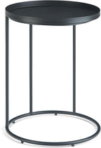 SIMPLIHOME Monet Industrial 18 inch Wide Metal Accent Side Table in Black, Fully Assembled for the Living Room and Bedroom
