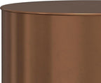 SIMPLIHOME Curtis Industrial 16 Inch Wide Metal Cylinder Accent Table in Ombre Black/Copper, Fully Assembled, for The Living Room and Bedroom