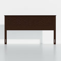 Serene King Size Wood Headboard Diagonal Panel Design in a Stained Walnut Finish