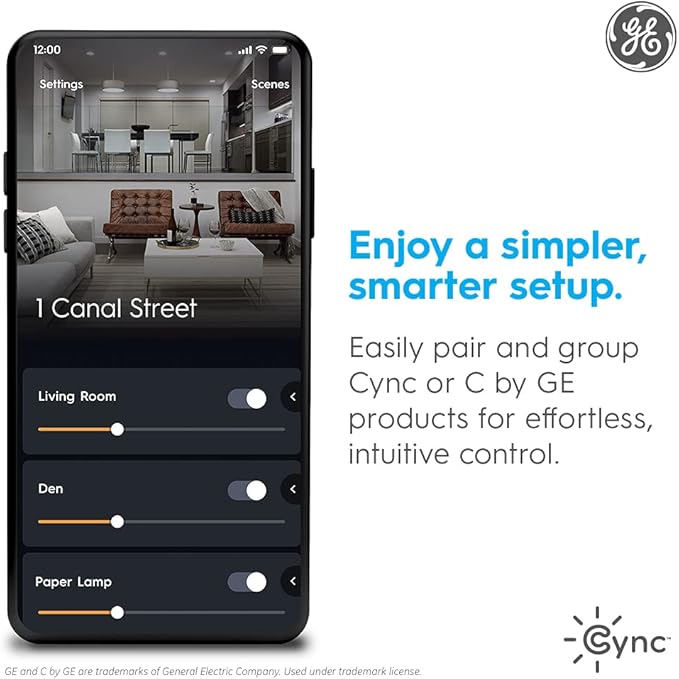 GE Cync Reveal HD+ Smart LED Wafer Downlight, Color Changing LED Downlight, 4in, Matter Compatible (3 Pack)