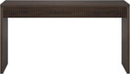 Henn&Hart 55'' Wooden Rectangular Fluted Console Table Entryway Table, Sofa Table for Entryway, Living Room, Couch, Hallway, or Office, Alder Brown