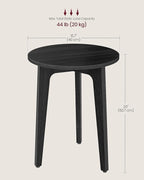 VASAGLE MAEZO Collection - Small Side Table, Round End Table, Nightstand with Tapered Legs, Curved Transitions, for Small Spaces, Living Room, Bedroom, Charcoal Gray ULET237BA01S