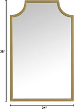 Crosley Furniture Aimee Mirror for Bathroom, Hallway, or Entryway, Gold