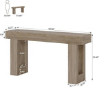 Tribesigns Farmhouse Console Table, 63-Inch Long Narrow Sofa Table Behind The Couch, Wooden Rectangular Entryway Table for Entrance, Hallway, Living Room (Grey)