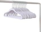 3 Sprouts Velvet Baby Hangers - Non-Slip Hanger for Infant, Toddler, Baby Clothes - Closet Kids Hangers with Slim Design, Nordic Colors, Pack of 30 - White