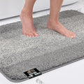 GORILLA GRIP Ultra Soft Plush Bathroom Rugs with Textured Rubber Backing, 34 x 24 Absorbent Quick Dry Bath Mat, Machine Washable Shower Mats, Home Décor Accessories Bathmat Rug Essentials, Grey