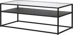 Henn&Hart Ada Coffee Table, 46" Wide, Black