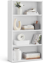 VASAGLE CUSTOS Collection - Bookshelf, 4-Tier Bookcase, Book Shelf, Open Storage Shelf, 9.4 x 23.6 x 42.4 Inches, for Living Room, Home Office, Dinning Room, Cloud White ULBC164T14