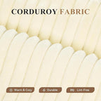 134" Boneless Couches for Living Room,Modular Sectional Sofa with Ottoman,Cloud Couch in a Box,Sponge Compression U Shaped Sofas with Chaise No Assembly Required(Beige-Corduroy Fabric) 1pcs
