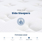 Coolvie Twin XL Mattress 14 Inch, Gel Memory Foam Bed in a Box, Adaptive Support Breathable Hybrid Mattresses with CertiPUR-US Certified, Double Coesoling Individually Coil & Medium Plush Support
