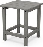 POLYWOOD ECT18GY Long Island Side Table, 18-Inch, Slate Grey