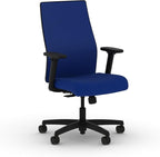 HON Ignition 2.0 Mid Back Task Chair, Spectrum Mesh, Standard Synchro-Tilt Control, Office Chair with Lumbar Support, Height and Width Adjustable Arms, Black Frame, Cobalt