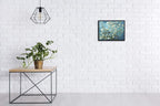 Wieco Art Framed Art Almond Blossom Floral Canvas Prints of Van Gogh Famous Oil Paintings Reproduction Flowers Pictures on Canvas Wall Art for Living Room Home Decorations Black