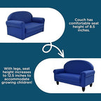 Children's Factory As We Grow Toddler Sofa, Blue, CF805-197, Flexible Seating for Daycare or Preschool, Kids Reading Couch, Playroom Furniture