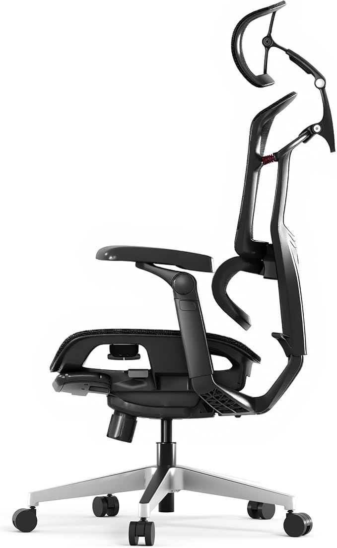 FLEXISPOT ErgoX-PRO Ergonomic Office Chair with Footrest Black – AeroWeave 5.0 Mesh Seat, 5D Lumbar, 7D Armrests, 4D Headrest, 551LBS Capacity – Office, Gaming, Home