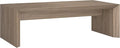 Henn&Hart 48" Rectangular Low-Profile Coffee Table for Living Room, Family Room, or Office, Antiqued Gray Oak