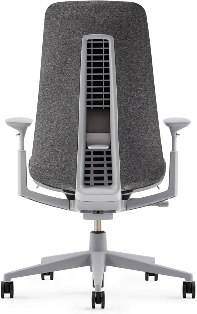 Haworth Fern Ergonomic Office Chair – Stylish and Innovative Desk Chair with Digital Knit Finish - with Lumbar Support (Heathered Grey)