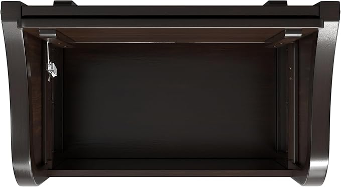 SIMPLIHOME Connaught Entryway Storage Bench - 30 inch Wide Solid Wood Small Storage Seat in Chestnut Brown, Traditional Bench for Entryway or Living Room with Lift-Up Lid and Decorative Trim