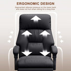 Office Chair with Leg Rest Executive Desk Chairs with Wheels High Back Computer Gaming Chairs Adjustable Reclining Ergonomic Work Chair for Home Office