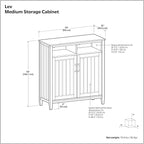 SIMPLIHOME Lev SOLID WOOD 39 Inch Wide Contemporary Medium Storage Cabinet in Smoky Brown, For the Living Room, Entryway and Family Room