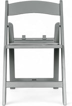 Flash Furniture Hercules Kids Gray Resin Folding Chair with Gray Vinyl Padded Seat