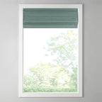 Madison Park Cordless Roman Shades Faux Silk Shade with Sheen 1-Panel Privacy, Room Darkening, Energy Efficient, Thermal Insulated Window Blind for Bedroom, Living Room Décor, 33"W x 64"L Como, Green