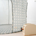 3 Sprouts Kids Play Tent - Sustainable Recycled Fabric – Fun Spacious Childs Playhouse for Indoor Games for Boys & Girls - Durable Fort Pop Up House for Toddlers & Children Age 3-10 - Gingham Blue