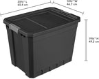 Sterilite TOTE STACKER BLACK 27GA 14889004