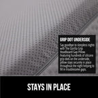GORILLA GRIP Patent Pending King Bed Wedge Pillow Headboard Gap Filler, US Designed, Comfortable Supportive High Density Foam Pillows, Stay in Place Gripping Dots, Wedges Between Mattress, Soft Gray