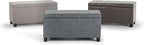 SIMPLIHOME Dover 36 inch Wide Contemporary Rectangle Storage Ottoman Bench in Chocolate Brown Vegan Faux Leather, Assembled, For the Living Room, Entryway and Family Room